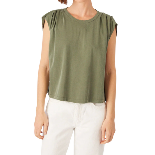 Gerty Crop Tee in Kelp Front - BH&Co