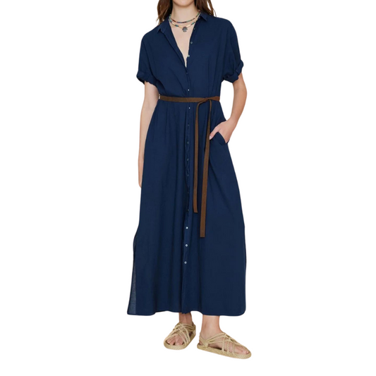 Linnet Dress in Navy front - Bh&Co
