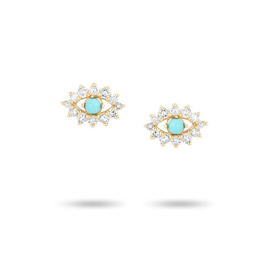 Turquoise + Diamond Evil Eye Posts - BH&Co. 