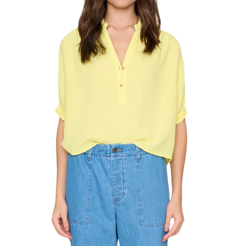 Taye Top in Pale Yellow Front - BH&Co
