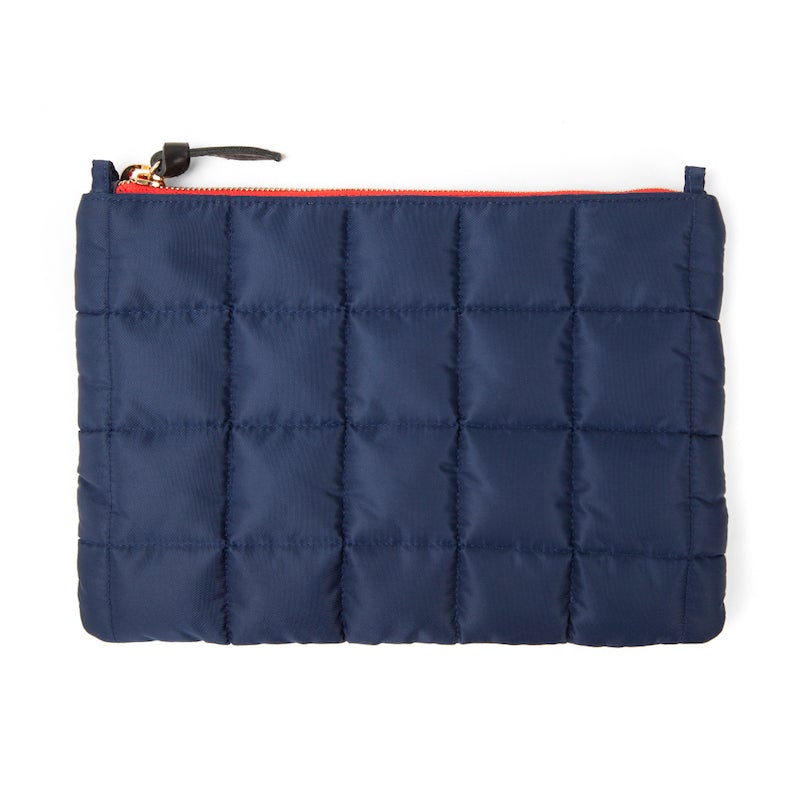 Quilted Navy Puffer Clutch - BH&Co