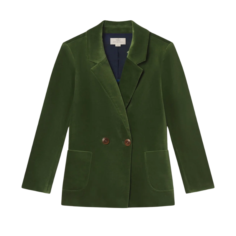 Grant Blazer Fern Velvet